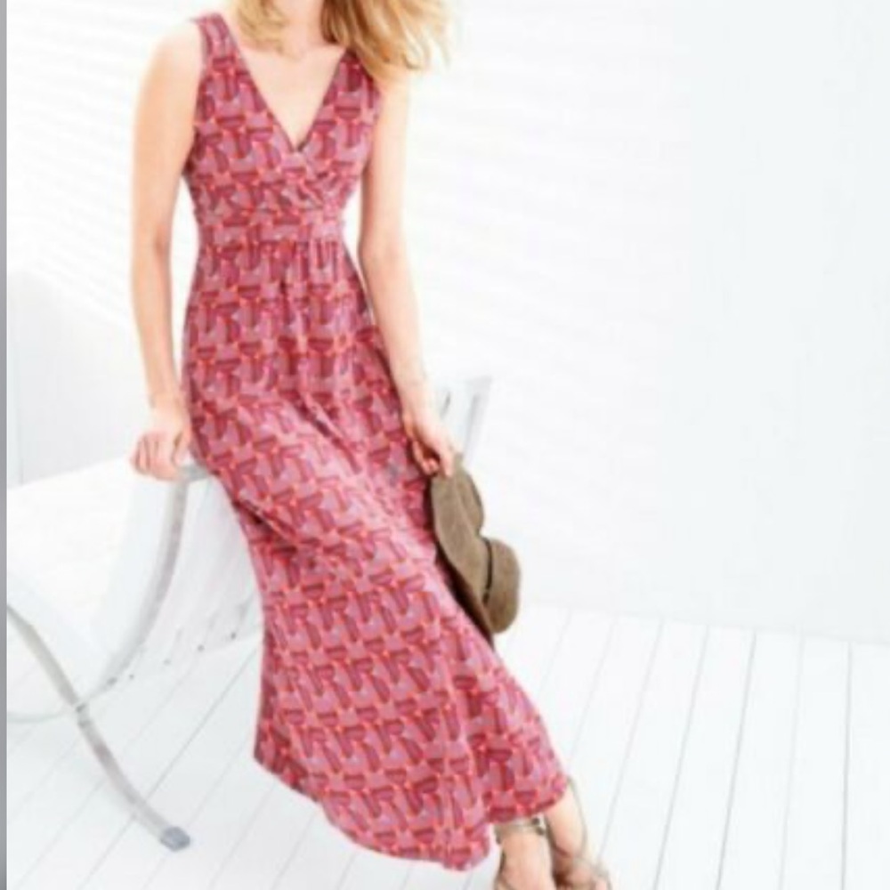 Garnet Hill Geometric Maxi Dress